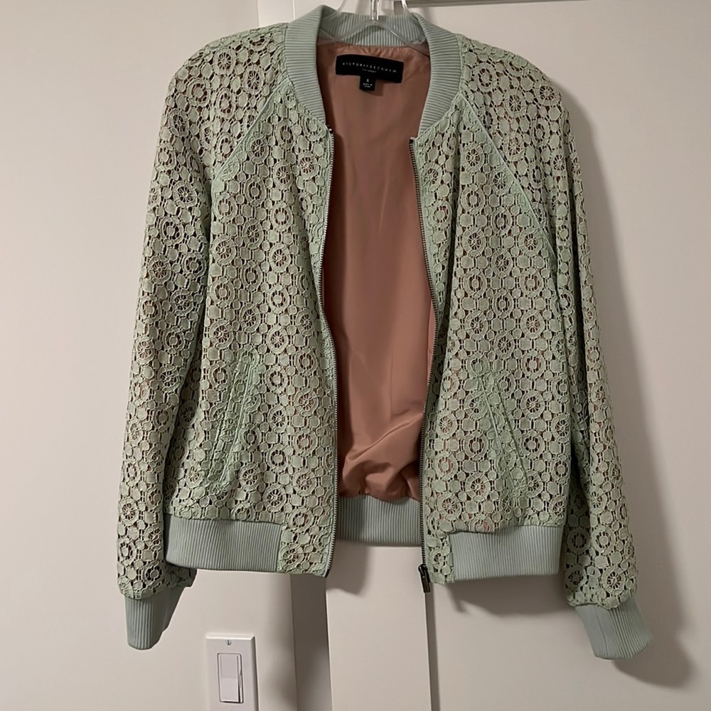 Victoria Beckham for target sea foam green lace jacket